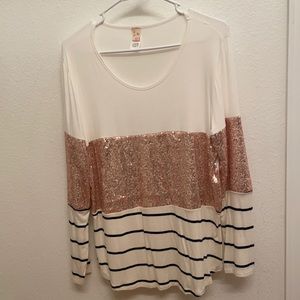 Large 7th Ray Sequin Long Sleeve